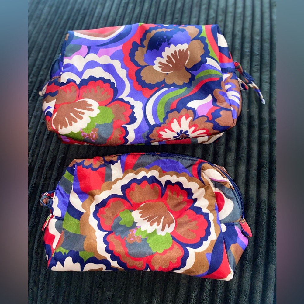 Vera Bradley Bold Floral Cosmetic Bag Set